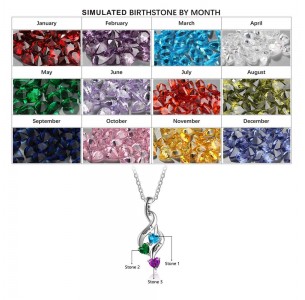 Personalized Birthstone Necklace JEWJONE101991